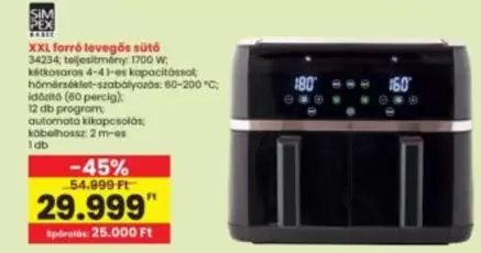 Xxl - XXL forró levegős sütő 34234