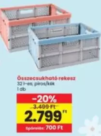 Összecsukható rekesz