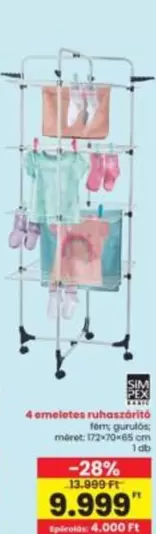 4 emeletes ruhaszárító