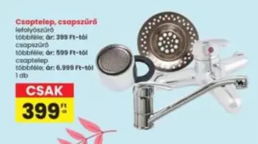 Csaptelep, csapszűrő lefolyószóró