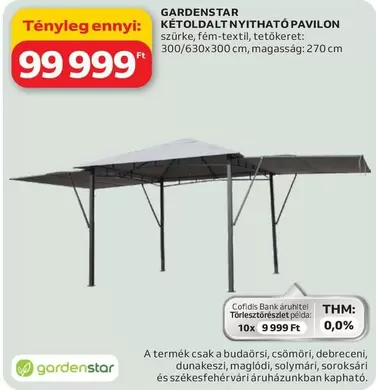 Pavilon - KÉTOLDALT NYITHATÓ PAVILON