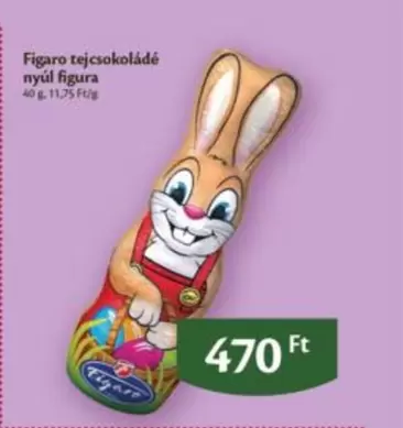 tejcsokoládé nyúl figura