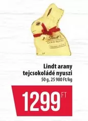 arany tejcsokoládé nyuszi