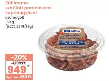 szárított paradicsom kapribogyóval