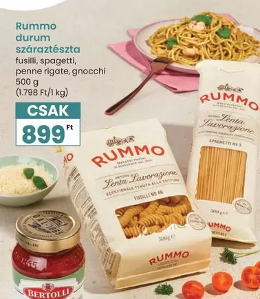 durum száraztészta fusilli, spagetti, penne rigate, gnocchi