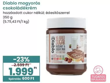 Diablo - mogyorós csokoládékrém