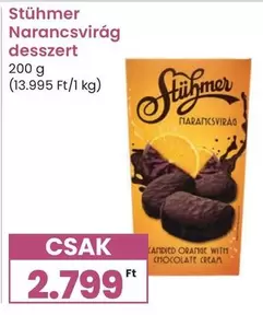 Narancsvirág desszert