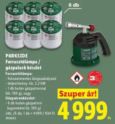 Forrasztólámpa / gázpalack készlet