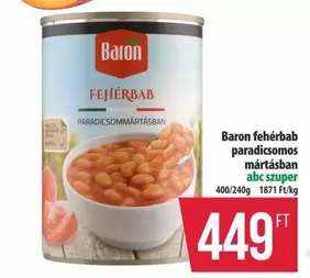 fehérbab paradicsomos mártásban