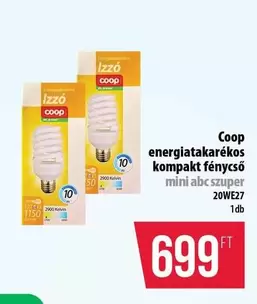 energiatakarékos kompakt fénycső mini abc szuper 20WE27