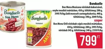 Bon Menu Mexicana vörösbab kukoricával or Bon Menu Chili vörösbab csípős mexikói mártásban