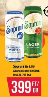 Sör 4.5%/ Alkoholmentes 0.0% Dob