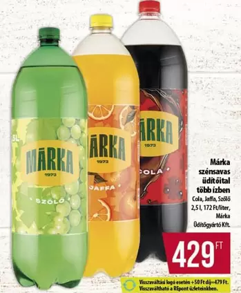 szénsavas üditéital több ízben