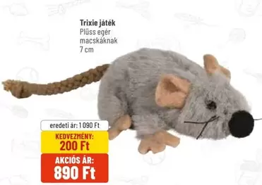 Plüss egér macskáknak 7 cm