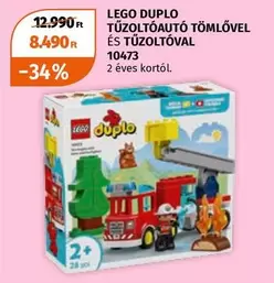 Lego - Tűzoltóautó Tömlővel És Tűzoltóval 10473