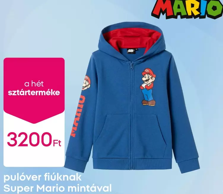 Super Mario - pulóver fiúknak  mintával