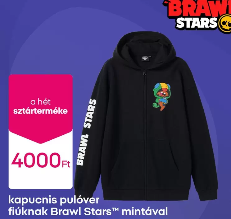 kapucnis pulóver fiúknak Brawl Stars™ mintával
