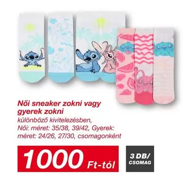 Női sneaker zokni vagy gyerek zokni
