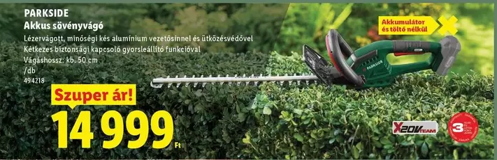 Akkus sövényvágó