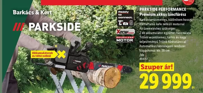 Prémium akkus láncfűrész