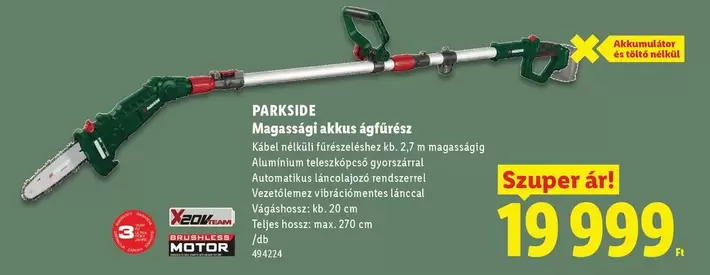 Magassági akkus ágfűrész