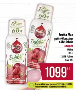 Frutta Max Bubble Gyümölcsszörp