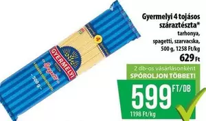 4 tojásos száraztészta