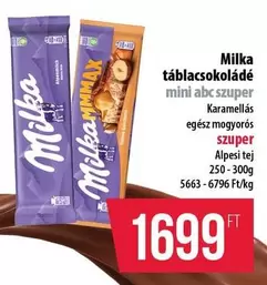 Milka táblacsokoládé mini abc szuper