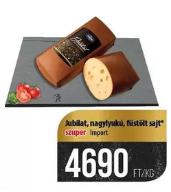 Jubilat, nagylukú, füstölt sajt