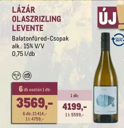 LÁZÁR OLASZRIZLING LEVENTE