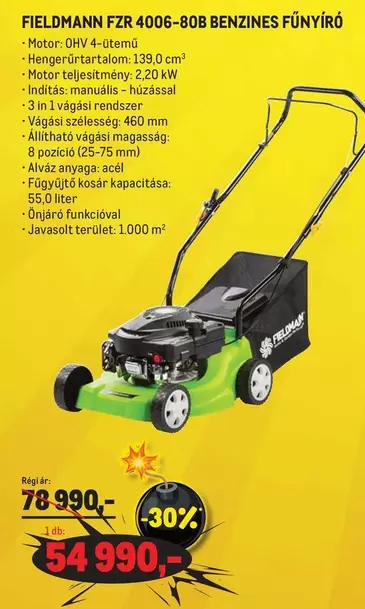 FZR 4006-80B BENZINES FŰNYÍRÓ