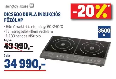 DIC3500 DUPLA INDUKCIÓS FŐZŐLAP