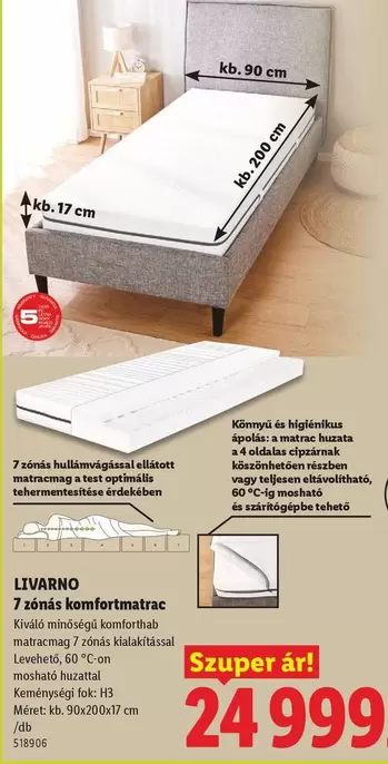 7 zónás komfortmatrac