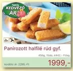 Panírozott halfilé rúd