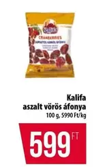 aszalt vörös áfonya