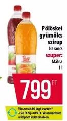 gyümölcs szirup Narancs