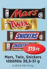 Mars, Twix, Snickers