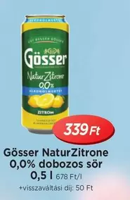 NaturZitrone 0,0% alkoholmentes sör