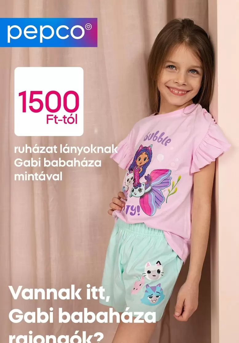 Ruházat lányoknak Gabi babaháza mintával