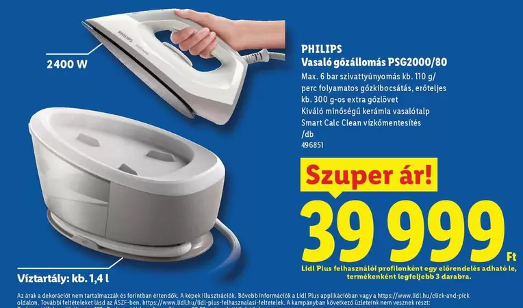 Vasaló gőzállomás PSG2000/80