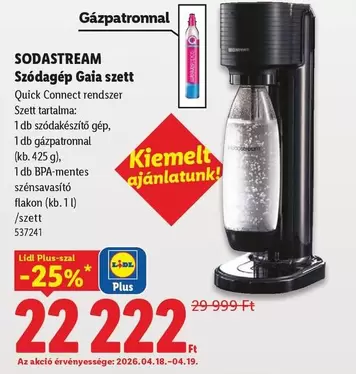 Sodastream - Szódagép Gaia szett