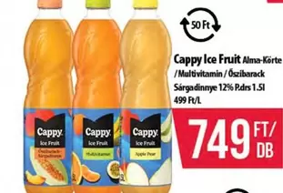 Apple - Cappy Ice Fruit Alma-Körte / Multivitamin / Ószibarack Sárgadinnye