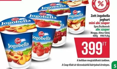 Zott Jogobella joghurt mini abc szuper