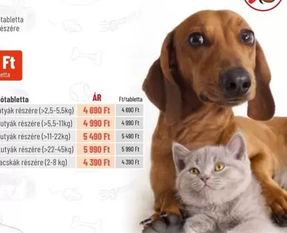 Állateledel tabletta