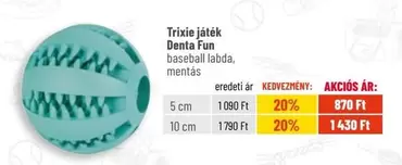 Denta Fun baseball labda, mentás