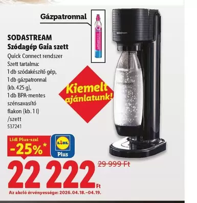 Sodastream - Szódagép Gaia szett Quick Connect rendszer