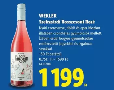 Szekszárdi Rosscsont Rozé