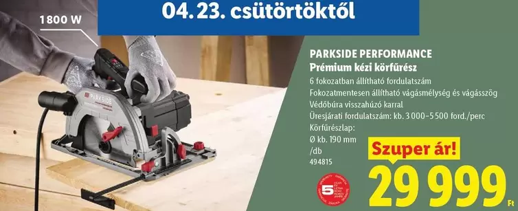 Prémium kézi körfűrész