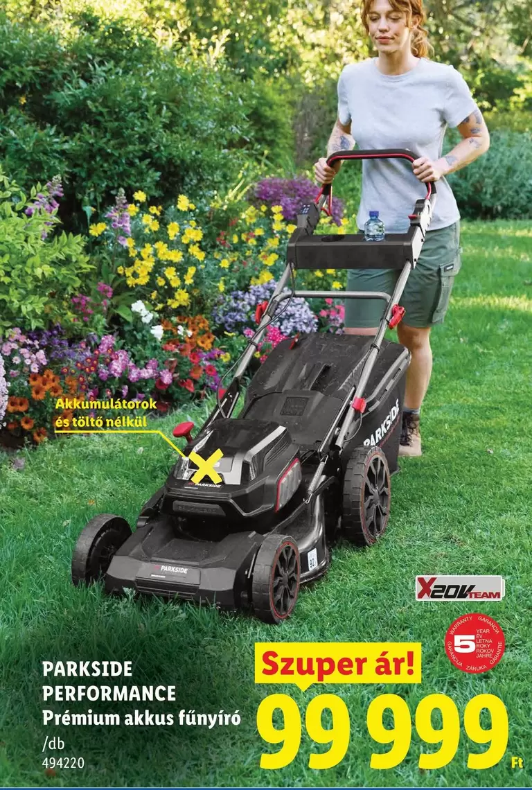 Prémium akkus fűnyíró 404220