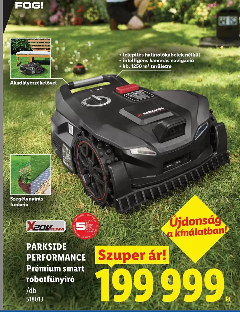 PARKSIDE PERFORMANCE Prémium smart robotfűnyíró /db 518013